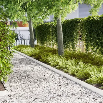 Zahradní obrubník OMAXI Okraj trávníku 30 pcs Bílá 100 x 0,05 x 20 cm 870124