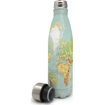 Termoska Termo láhev z nerezové oceli Vin Bouquet Mapa světa (500 ml)