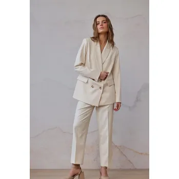 Dámské sako Sako Tova Firo krémové dvouřadé Velikost: 40