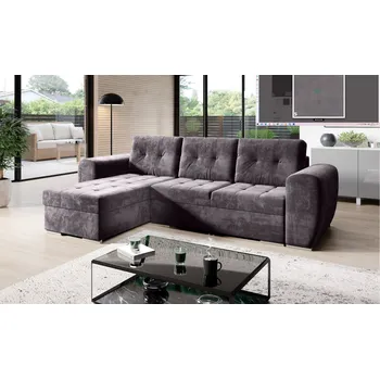 Sedací souprava Rozkládací rohová sedačka BARON šedá