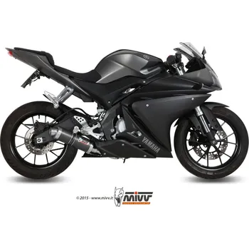 Výfuk pro motocykl Výfuk kompletní 1x1 MIVV GP Y.047.L2S karbonový d105 YAMAHA MT 125 2015-2019