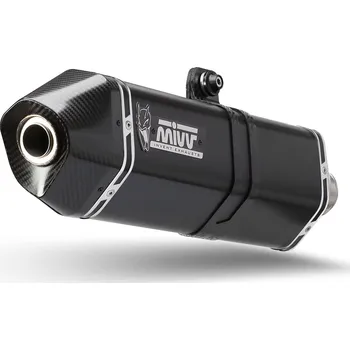 Výfuk pro motocykl Koncovka výfuku MIVV SPEED EDGE T.015.LRB Černá ocel TRIUMPH Tiger 1200 Explorer 2016-2021