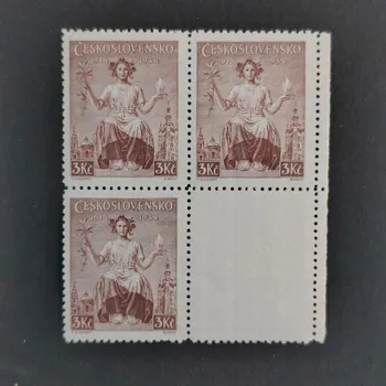 Sběratelství Víceblok ČSR, 3 Kč, Pof.349**