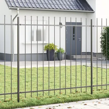 Plot OMAXI Zahradní plot Šedá 5.1 x 1 m Práškově lakovaná ocel 858436