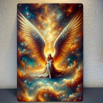 Plechová cedule BAF Kovová cedule Anděl 30 x 20 cm