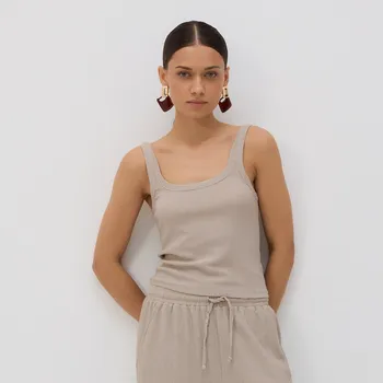 Dámské tričko Reserved - Strukturovaný top - tělová - WC376-02X - WC376-02X-M