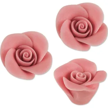Jedlá dekorace na dort Günthart Marcipánové růže - růžové ø 24 mm