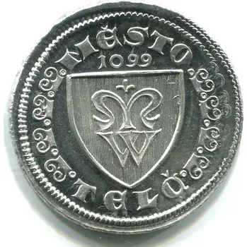 TELČ. Výročí města 1099. Jednostranný odražek. Autor: Petr Soušek. Al.