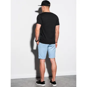Pánské tričko Ombre Clothing Pánské tričko s krátkým rukávem Sal černá XXL s1183