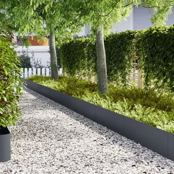 Plot OMAXI Záhonové lemování 50 ks Antracit 100x0,5x30 cm Ocel 901392