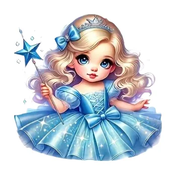 Nažehlovací obrázek - princezna Týnka (11,0 x 11,0 cm)