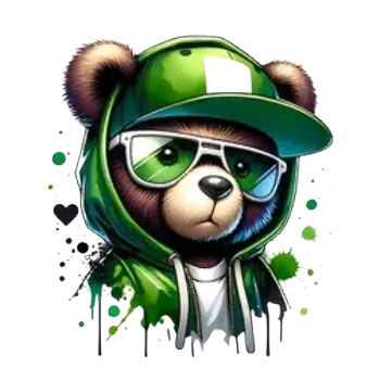 Nažehlovací obrázek - cool medvěd VI (7,1 x 8,0 cm)