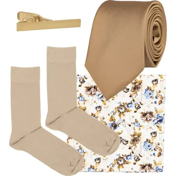Kravata Bubibubi Zlatá kravatová sada Zari velikost ponožek 43-46