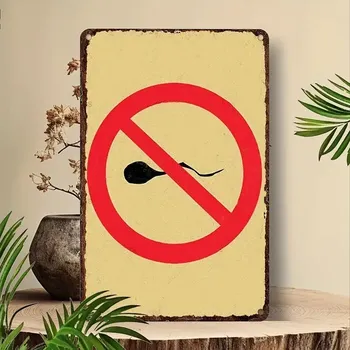 Plechová cedule BAF Kovová cedule Zákaz sexuálních hrátek 30 x 20 cm