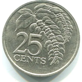 TRINIDAD A TOBAGO. 25 cents 1993.