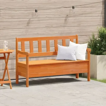 Zahradní lavice OMAXI Venkovní lavice Hnědá 119 x 44 x 76 cm Masivní borové dřevo 959042