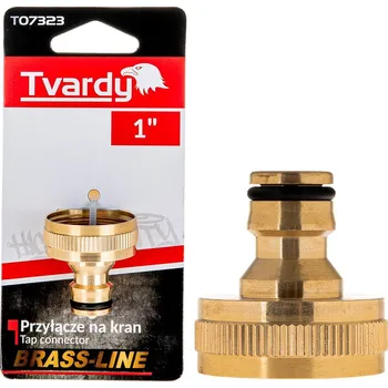 Mosazná přípojka BRASS-LINE na kohoutek 1" TVARDY, Geko T07323