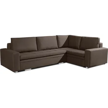 Sedací souprava Rozkládací rohová sedačka TINA hnědá