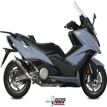 Výfuk pro motocykl MIVV GP Pro tlumič výfuku černá ocel/nerezová ocel koncovka Kymco AK 550 O.008.LXBP