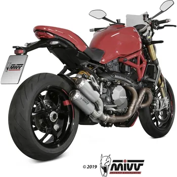 Výfuk pro motocykl 2 koncovky výfuku MIVV MK3 D.042.SM3X Nerez D.042.SM3X