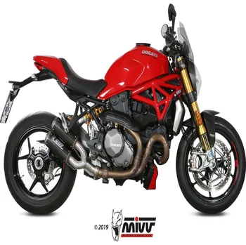 Výfuk pro motocykl 2 koncovky výfuku MIVV MK3 D.042.SM3C karbon DUCATI Monster 821 2018-2020