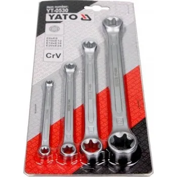 Sada očkových klíčů Torx CR-V 4 ks E6-E24 YT0530 YATO