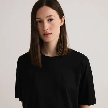 Dámské tričko Reserved - Oversize tričko s modalem - černý - 342CW-99X - 342CW-99X-XS-2