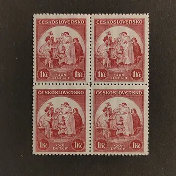 Sběratelství Čtyřblok ČSR, 1 Kč + 50h, Pof.296**