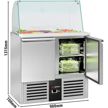 Lednice G.Gastro Saladette PREMIUM - 0,9 x 0,7 - se 2 dveřmi