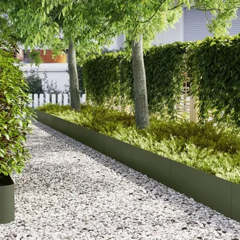 Plot OMAXI Okrajové obruby 30 ks Olivová 100x0,5x30 cm Ocel 901330