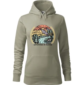 Pánská mikina Dámská mikina Adventure in nature Velikost (žena): M, Vyberte barvu: Světlá khaki