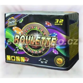 Zábavní pyrotechnika kompakt 32 výstřelů Roulette (zábavní pyrotechnika kategorie F3 (prodejné od 21 let))