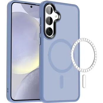 Pouzdro na mobilní telefon Prémiový pevný barevný kryt s MagSafe pro Samsung Galaxy S24+ Barva: Modrošedá