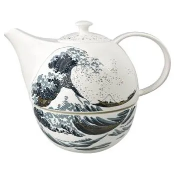 Konvice na čaj Goebel Čajová konvice s ohříváčkem The Great Wave Hokusai Goebel