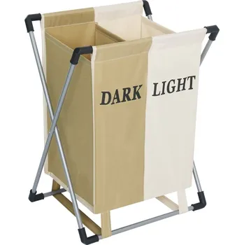 Koš na prádlo Látkový koš na prádlo, béžová/hnědá, LAUNDRY NEW TYP 2