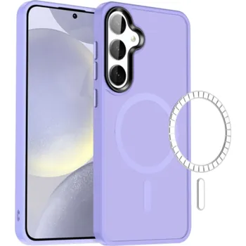 Pouzdro na mobilní telefon Prémiový pevný barevný kryt s MagSafe pro Samsung Galaxy S24 Barva: Světle fialová