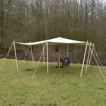 Karnevalový kostým Deepeka Stanová plachta přístřešek / markýza s poutky, 250g/m², přírodní barva