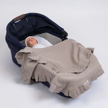 Dětská deka Tulimese Mušelínová deka s volánem béžová