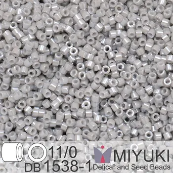 Korálek Korálky Miyuki Delica 11/0. Barva Opaque Light Smoke Ceylon DB1538-1 Balení 5g.