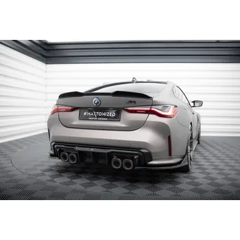 Tuning Maxton Design vložka zadního nárazníku pro BMW M3 G80, G81, černý lesklý plast ABS, Sedan/Touring