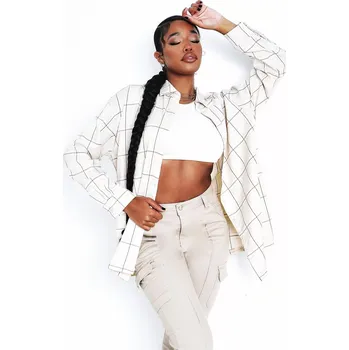 Dámská košile Košile Missy Empire Beige 1105844 4 (3XS)