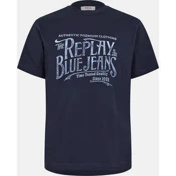 Pánské tričko Tričko Replay Navy 1107366 2XL