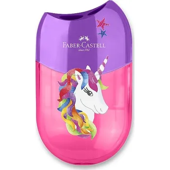 Ořezávátko Faber-Castell Faber-Castell, 183553, ořezávátko se dvěma otvory a nádobkou, Jednorožec, 1 ks