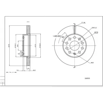 Brzdový kotouč Brzdový kotouč HART 240 533