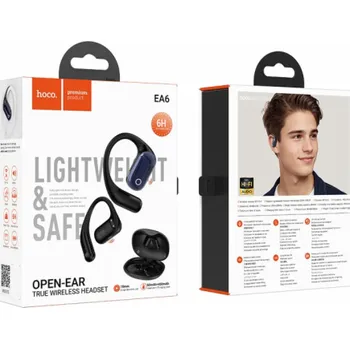 Sluchátka Hoco EA6 Bezdrátová náhlavní souprava s otevřenými uchy pro připojení k internetu/hudbě Bluetooth Black