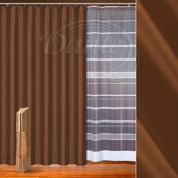 Dekorativní polštářek Dante Látka GABRIELA 552 hnědá - 105 x 180 cm, obšito s našitou stužkou F1-200