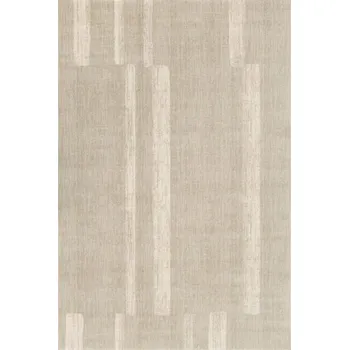 Koberec Kusový koberec vlněný Agnella Agnus Brush Lines Šedý Béžový Rozměr: 160x160 cm