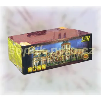 Zábavní pyrotechnika kompakt 130 výstřelů Garden Party (zábavní pyrotechnika kategorie F3 (prodejné od 21 let))