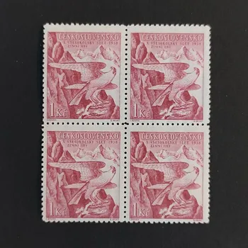 Sběratelství Čtyřblok ČSR, 1 Kč, Pof.332**