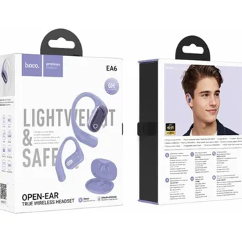 Sluchátka Hoco EA6 Bezdrátová náhlavní souprava s otevřenými uchy pro připojení k internetu/hudbě Bluetooth Fialová
